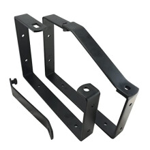 ST0555B 2-Pack Universal Lockable Wall Ladder Rack Brackets - Padlock-ready, Secure Storage, Black (170 x 235 x 30 mm)
