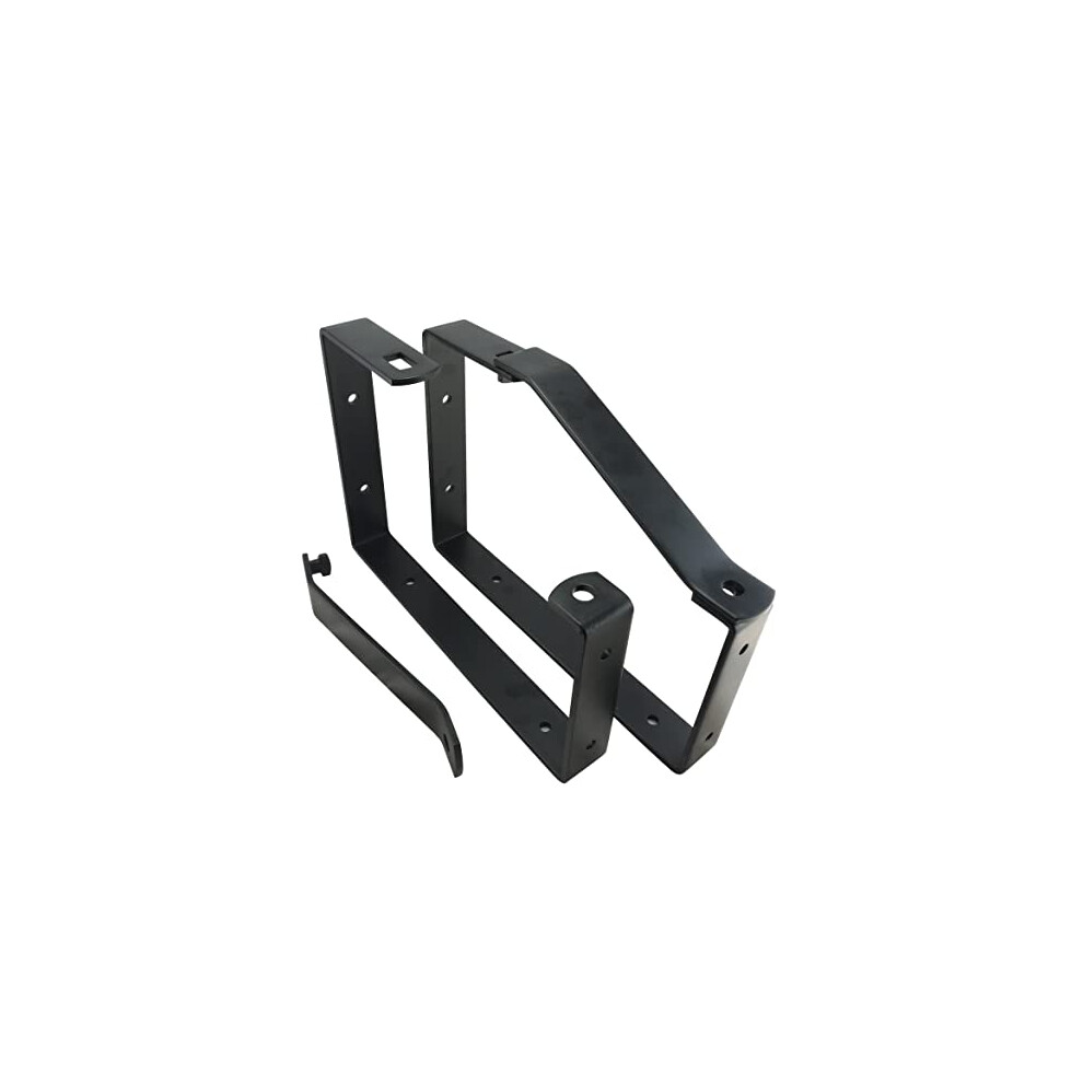 ST0555B 2 Pack Universal Lockable Wall Ladder Rack Brackets Secure Storage, Black, 170 x 235 x 30 mm