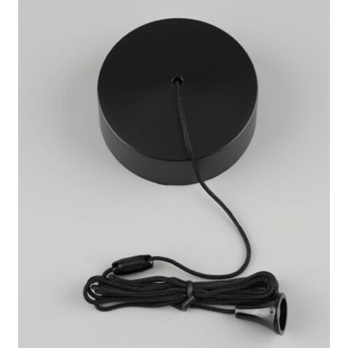 Taps2Traps Matt Black Bathroom Light Pull Switch With Black Cord & Toggle 2 Way 6A 2