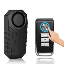 Bicycle Alarm,Wireless Waterproof Anti-Theft Bike Alarm with Remote Control,7 level Sensitivity Burglar Security Alarm, 113dB Super Loud Sound, for