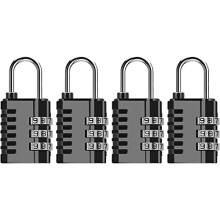 Combination Padlock, Small Padlock for Gym & School Lockers, 3 Digit Resettable Travel Pad Locks for Suitcase, Luggage, Backpack, Weatherproof Lock