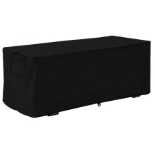 Outdoor Storage Box Cover, Outdoor Waterproof Rainproof UV Deck Box Cover 123 * 62 * 55cm for Courtyard Garden (Black)