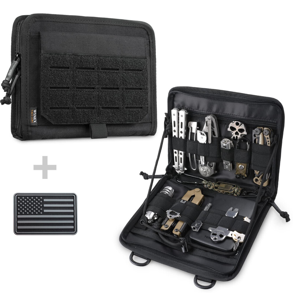 Tactical Folding Admin Pouch, Molle Tool Bag Of Laser-Cut Design, Utility Organizer Edc Medical Bag Modular Pouches Tactical Attachment Waist Pouch 192530075679