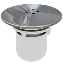 Shower Drain Cover, Chrome Shower Trap Cover, Removable Top Fitting Cap Parts, 90mm/115mm Shower Plughole Cover, Fast Flow Shower Tray Waste (White)
