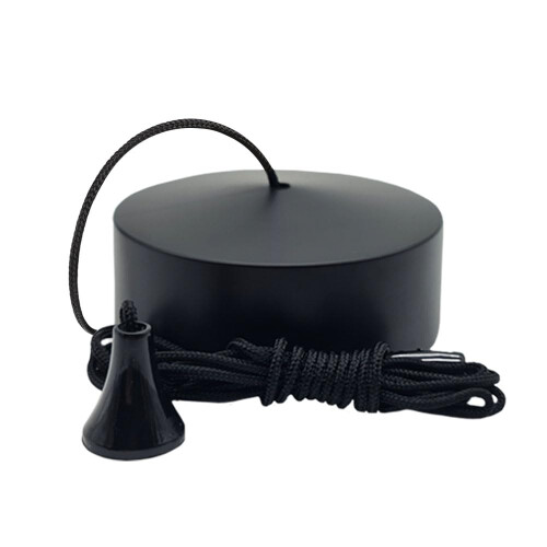 Essentials 2WAY 6A Bathroom Light Pull Cord Ceiling Switch (Matt Black)