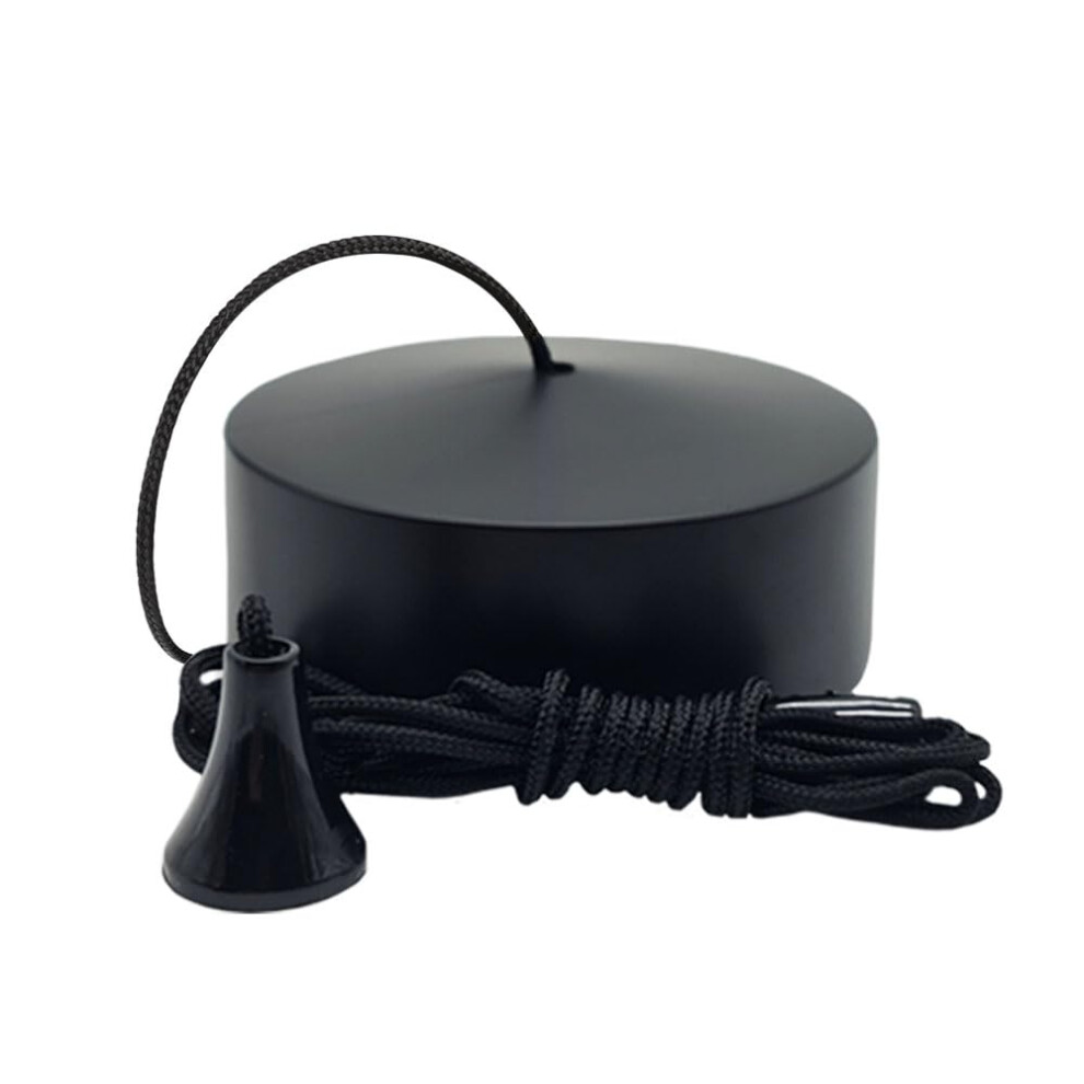 Essentials 2WAY 6A Bathroom Light Pull Cord Ceiling Switch (Matt Black)