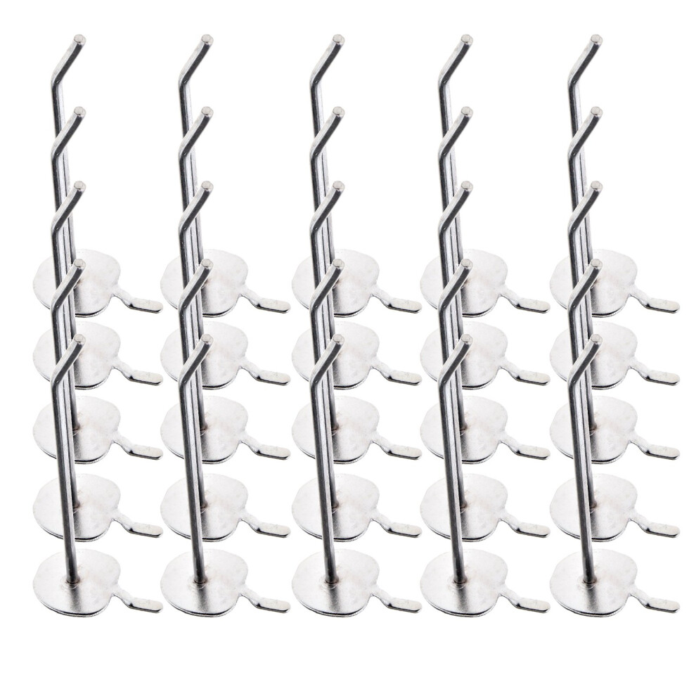 25X Single Pegboard Hook Slat Wall Retail Shop Prong Peg Hangers Board Hangers 730052924831