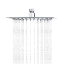 M20292 Rain Shower Head, 8 Inch Square Fixed Showerhead, 304 Stainless Steel Ultra Thin Top Spray Shower head with 100 Silicone Jets for Bathroom,