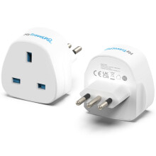 UK To Italy Plug Adapter (2 Pack) | 2 x MyTravelPal Travel Plug Adapter UK to Italy | Italian Travel Adaptor For Use in Italy, Chile, Vatican City &