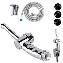 Shower Hose, 59-inch Tubing with 7-hole Enema Shower Head, Silver, ABS Metal, Standard 1/2 inch BSP Thread, for Portable Bathroom, XSEXO1
