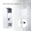 Plastic Chrome Plated Adjustable Height Square　Shower Slider Bar Replacement Rail Head Holder Stand Bathroom Accessory 3