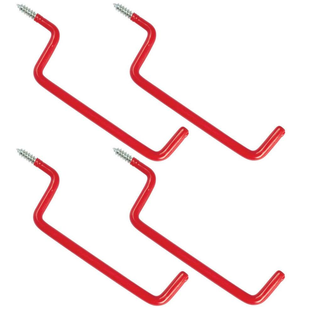 Terf Tool Hook Screw-In Hooks Ladder Hook Storage Shed Garage Utility Hook Multi-Purpose Hooks Set Heavy Duty Wall Mount Vinyl Coated Storage 5059655013823