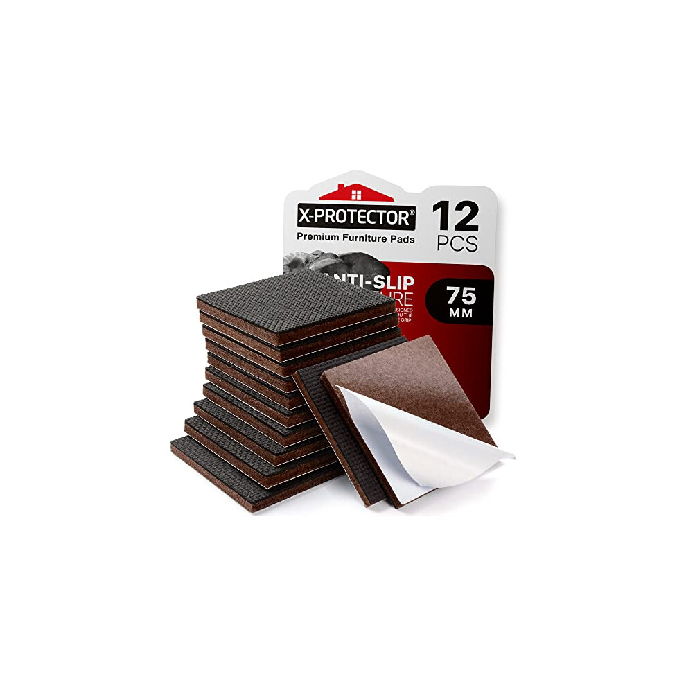 Non Slip Furniture Pads X-Protector Â Floor Protector - 12 Pcs 75Mm Floor Protector Pads - Rubber Feet For Furniture Feet Â Ideal Floor Protectors 637405874525