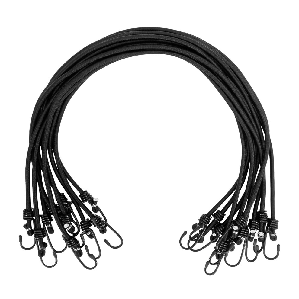 Pack Of 10 Bungee Cords With Hooks Weatherproof & Uv-Resistant Bungee Straps Heavy Duty Elastic Bungee Ropes For Caravan Camping Rvs Trunks Luggage 717024207093