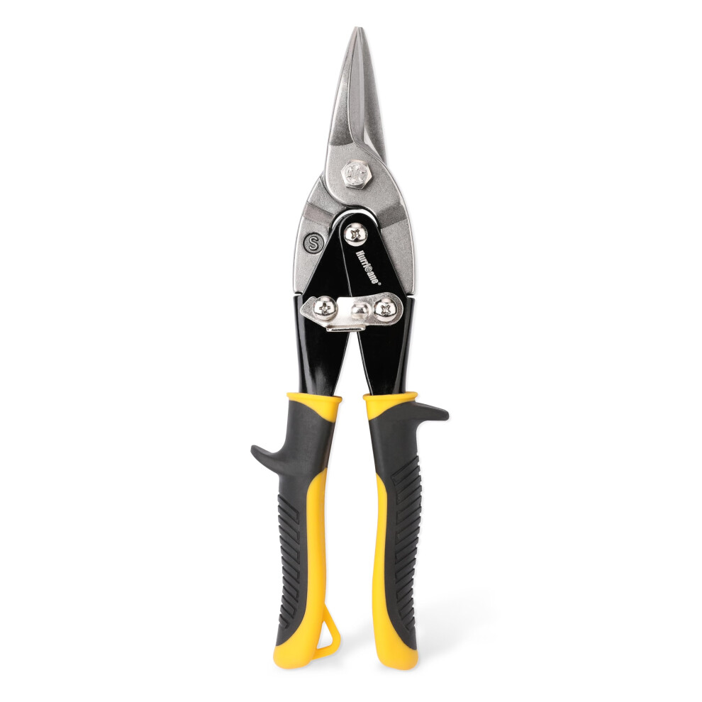 10 Inch Aviation Tin Snips, Heavy Duty Metal Cutter Shears For Cutting Sheet Metal, Straight Cut, Chrome Vanadium Steel 648824020240