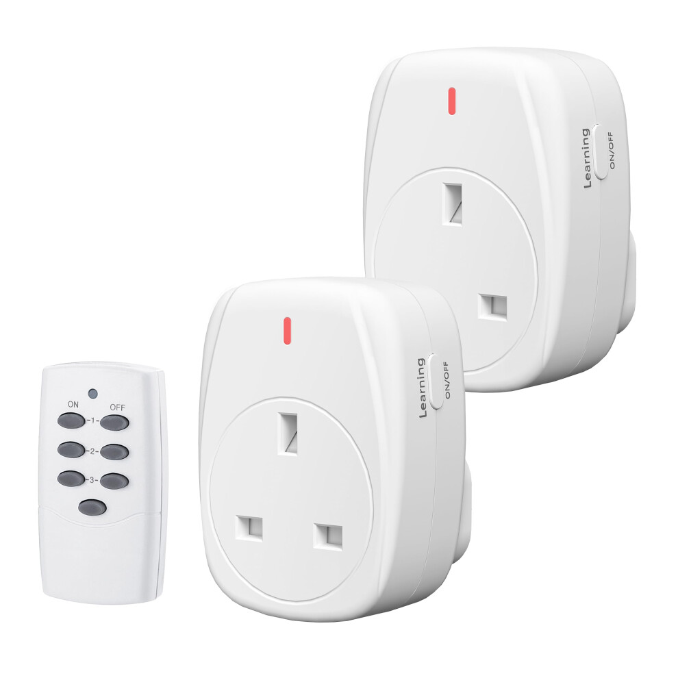Remote Control Plug Sockets,Wireless Remote Control Outlets For Lamp,Wireless Remote Light Switch With 30M Operating Range,13A/3120W Remote Socket For 810079582204
