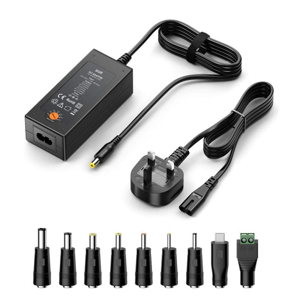 45W Universal Power Adapter Ac To Dc 5V 6V 7.5V 9V 12V 13.5V 15V 1A 2A 3A Power Supply Transformer Adaptor For Cctv Camera Tv Box Hub Tablet Speaker 745437713009