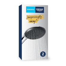 Vitalio Start 110 - Hand Shower (Round 11 cm Shower Head, 2 Sprays: Rain and Jet, Anti-Limescale System, Silicone Ring and Scalding Protection,