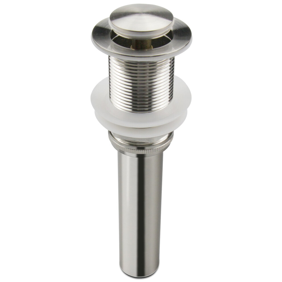 Bathroom Faucet Vessel Pop Up Sink Drain, Brushed Nickel Without Overflow 077027229349