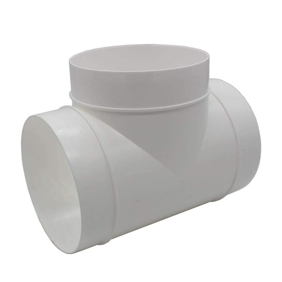 Round Equal T-Piece 125Mm - 5 Inch Plastic Ducting Tee Junction Connector 5060272541613