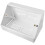 White Double 2 Gang Pattress Electrical Back Box 45 Degree Angled Surface Mount for Work Bench etc 1