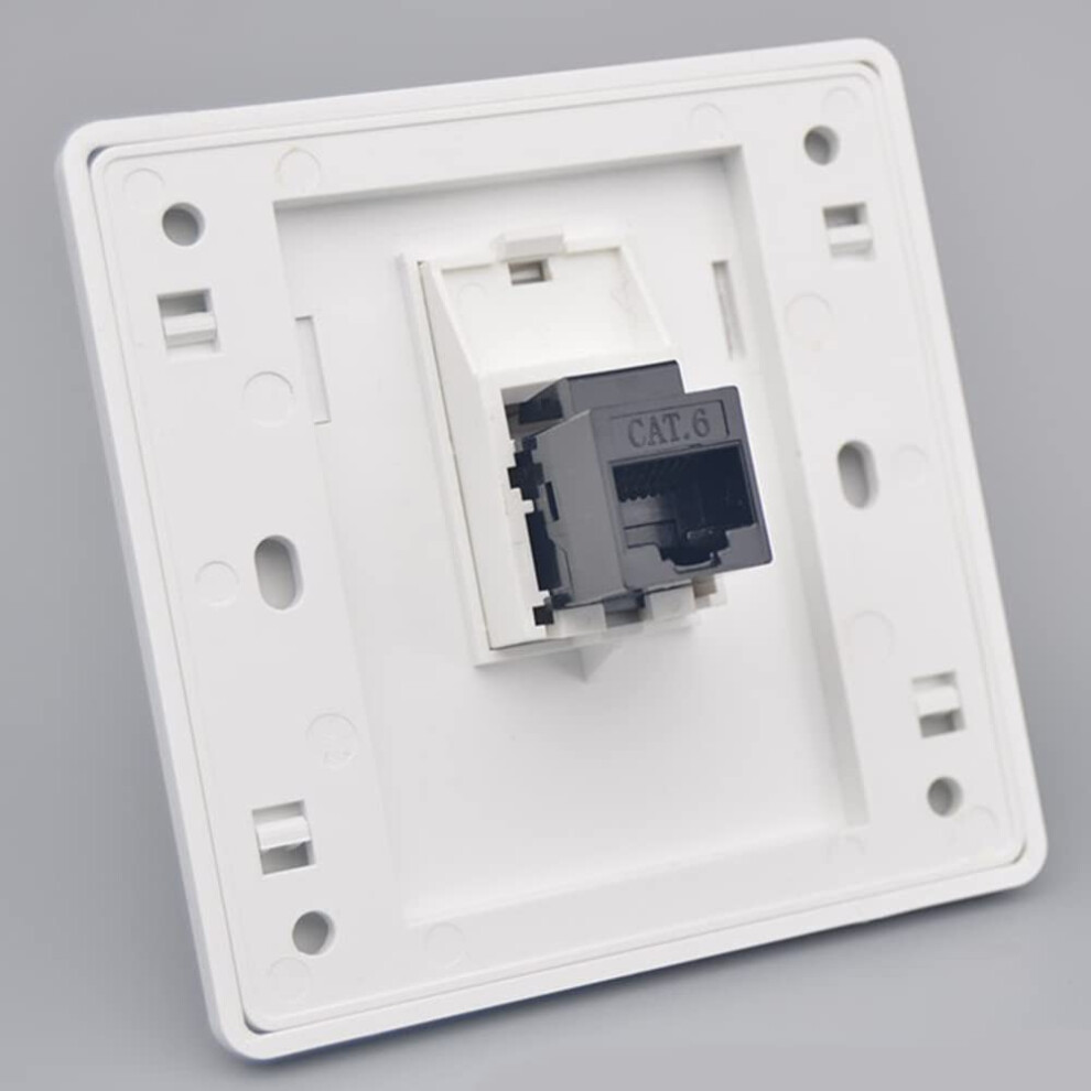 Cat6 Gigabit Network Socket, Ethernet Rj45 Lan Cable Faceplate Networking Port Dual-Pass Socket Box For Ethernet Cable Installation Female To Female 705830508992