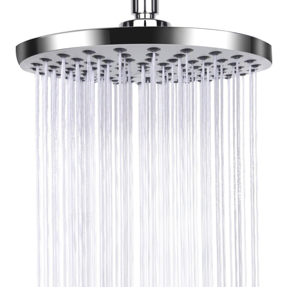 Anti-Limestone Showerhead, Stainless Steel Shower Head, Rain Shower Head, Fixed Shower Head, Water-Saving And High-Pressure Bathroom Showerhead, 22 Cm 761426883997