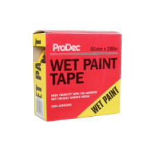 PWPT200 60mm x 200m (2.5" x 650 ft) Wet Paint Warning Barrier Tape, Non-Adhesive Yellow and Black Tape for Highlighting Freshly Painted Areas,