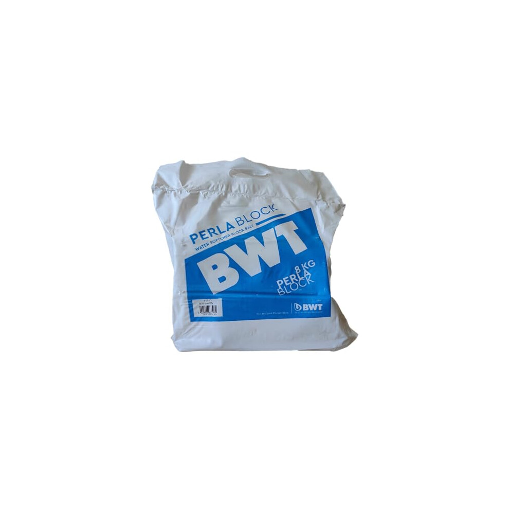 SALTBLO Water Softener Block Salt, White, 8 kg, Set of 2 Pieces
