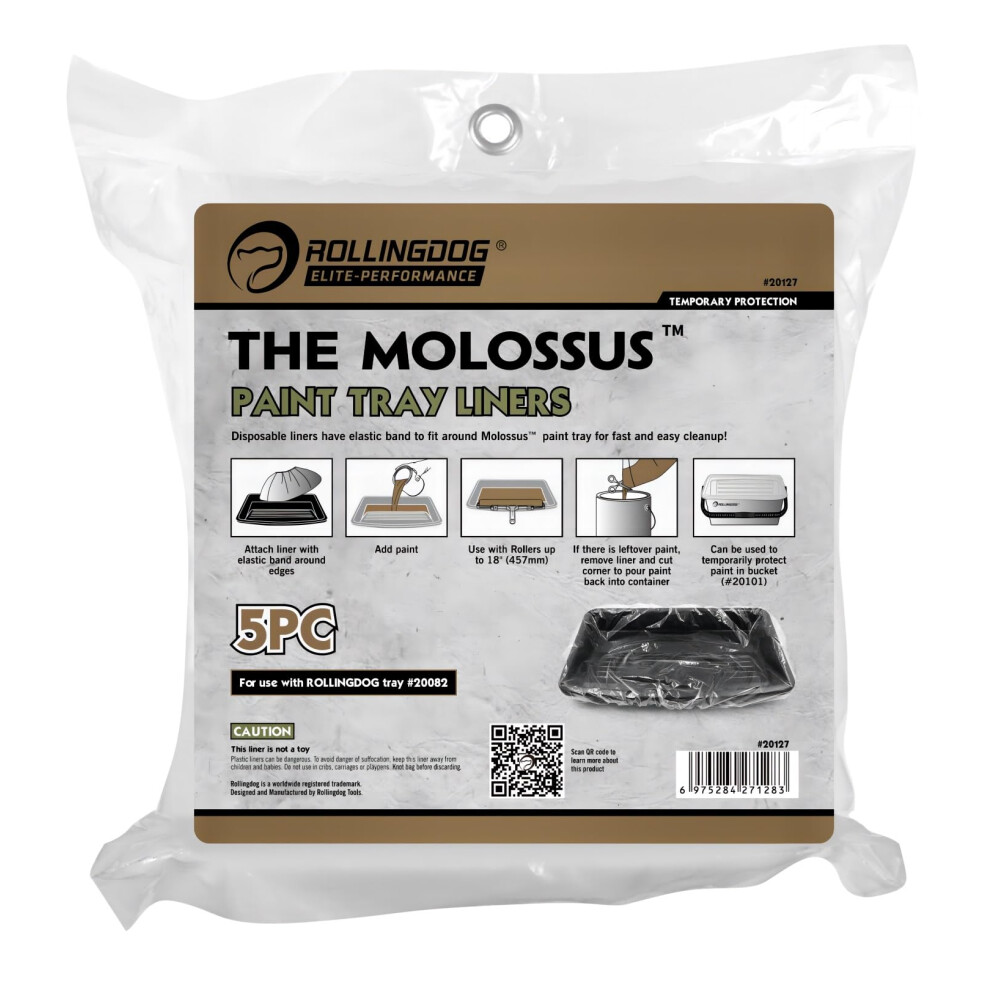 18" Paint Tray Liners - 5PC roller tray liners use with paint tray,Easy to Clean Up and Change Paint Colours-image-OPC-PFDDYWX-NEW