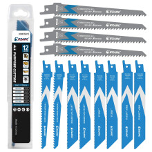 12x Reciprocating Saw Accessory Set, 12 Piece Sawzall Attachment for Wood and Metal, Pruner Saw Accessories with Organizer for Quick Cutting