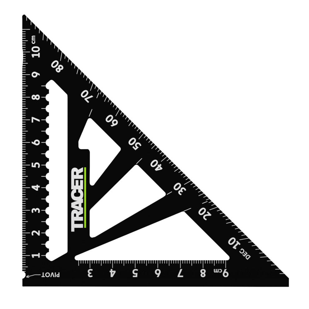 Speed Square 110Mm (4.5 Inch). Rafters Square With Metric And Hip & Valley Scales. Roofing And Carpentry Marking Tool 5060668273432