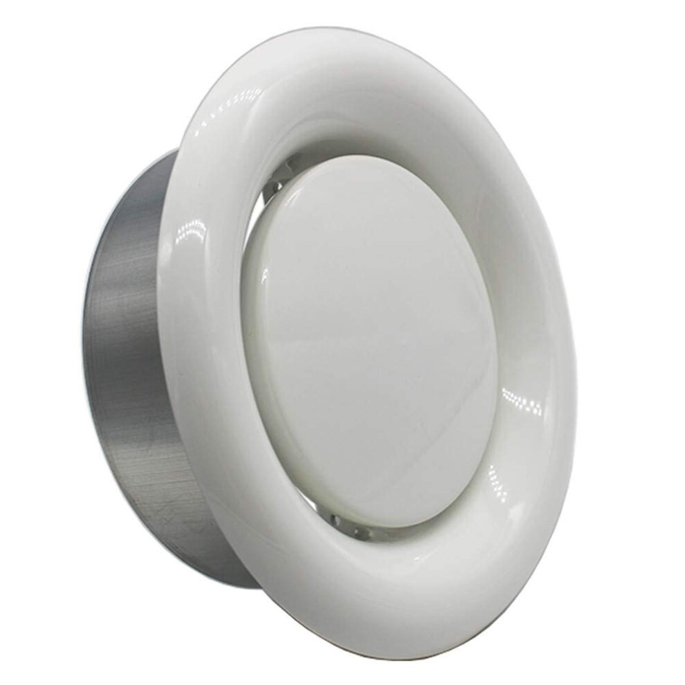 Ceiling Extract Valve 125Mm - 5 Inch White Coated Metal Vent 5060272541408