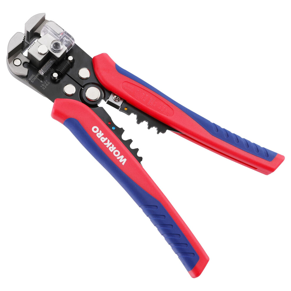 Automatic Wire Strippers, 3 In 1 Wire Cutters, Electrical Terminal Crimper, Automatic Stripping Pliers Awg 24-10 (0.2-6.0 Mmâ²) For Wire Stripping, 820909689508