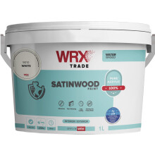 WRX Trade Satinwood Paint – Brilliant White - Water Based (1L)