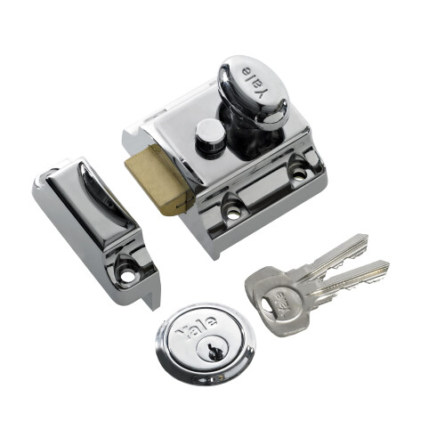 Yale B-706-CH-CH-40 706 Traditional Nightlatch, Bright Nickel