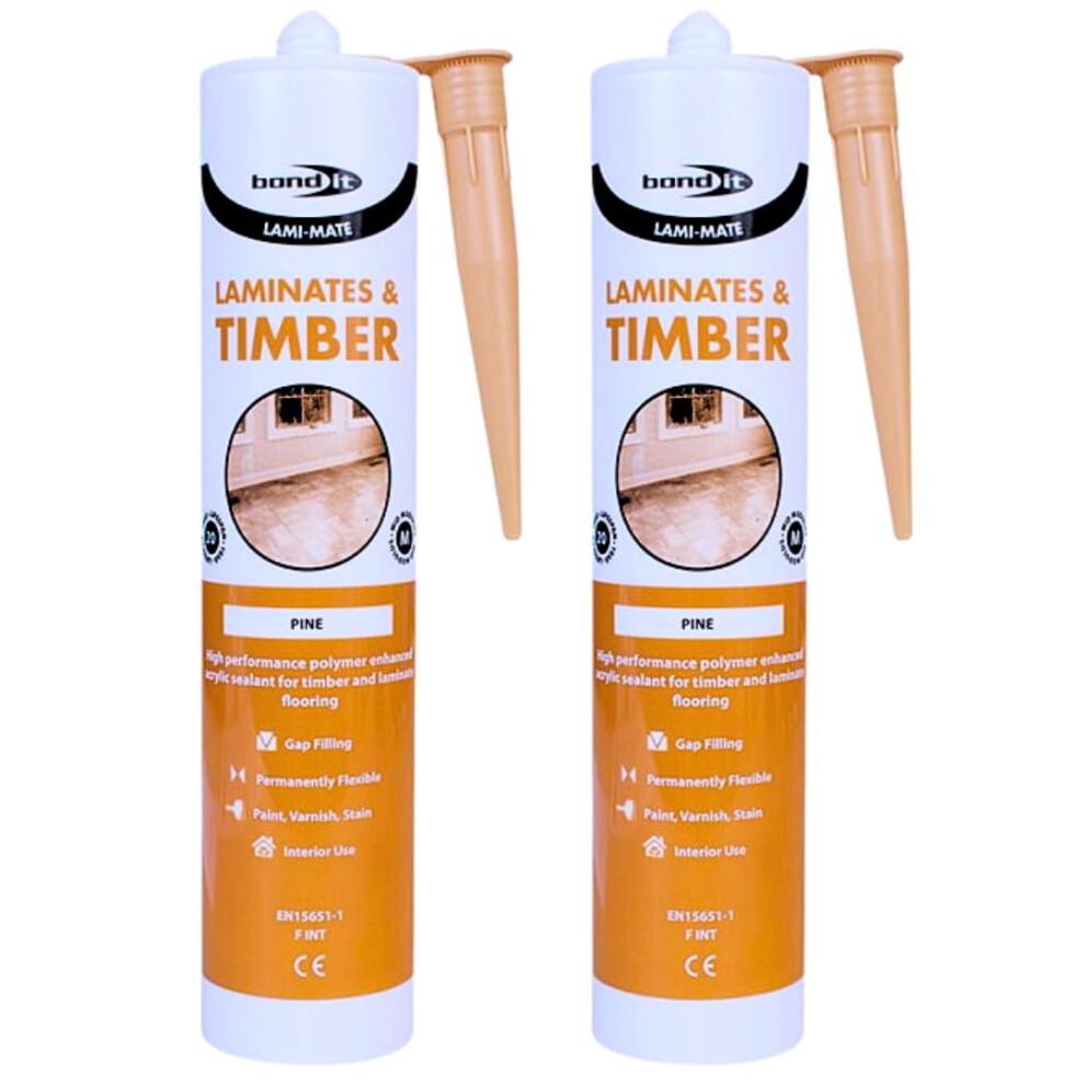 Lami Mate Flexible Sealant | Floorboard Gap Filler | Pine | Bond It | Pack Of 2 5065018567124