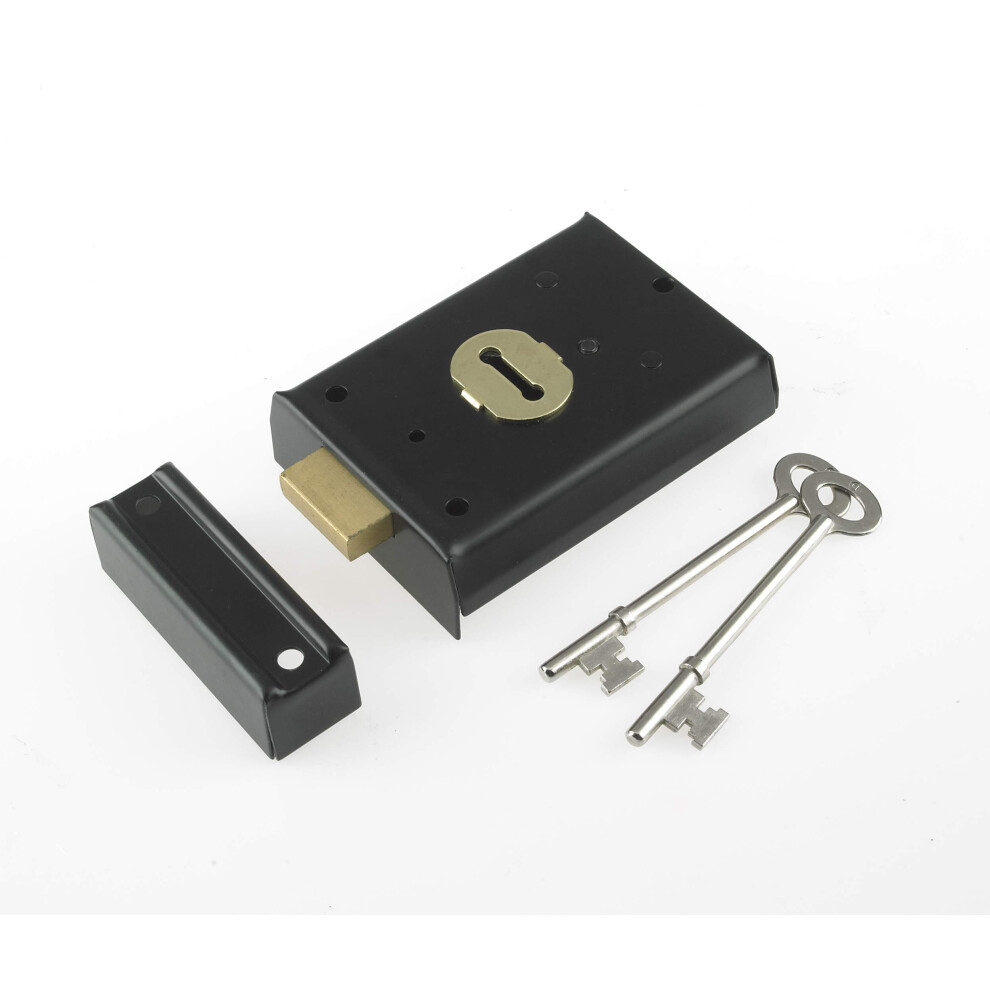 Locks P402 Rimlock Black Finish 62 x 76 mm
