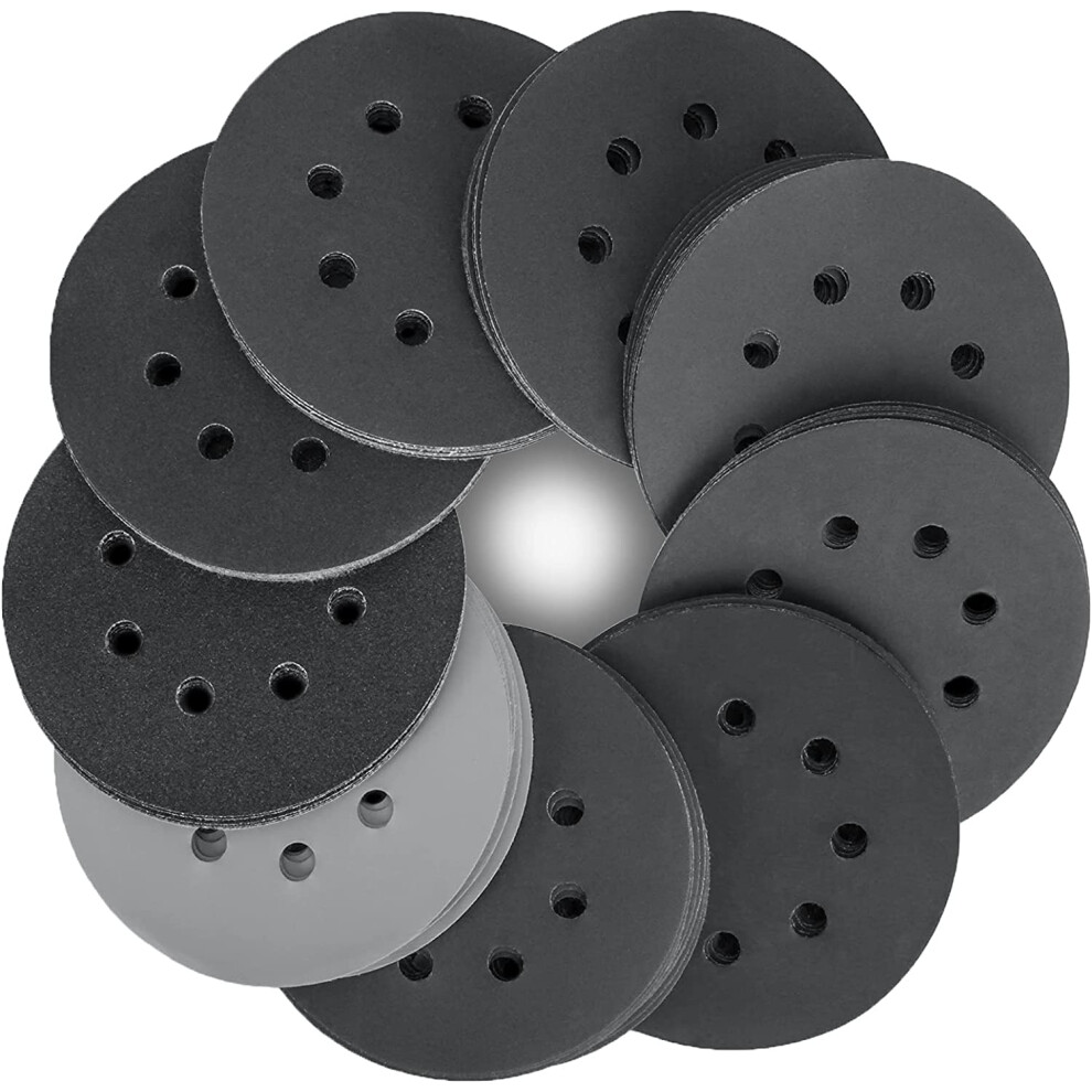 Orbital Sander Discs, 125Mm Sanding Discs 80Pcs Silicon Carbide Sandpaper Dry Wet Include 320/400/600/800/1000/1200/1500/2000 Grit For Waterproof 677998427050