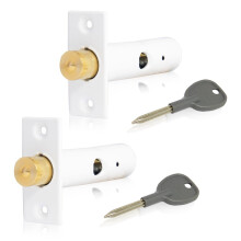 XFORT 2 Pack Mortice Door Bolts with 2 Star Keys, Door Security Rack Bolt Providing Enhanced Protection for Doors and Windows at Home and in The