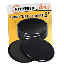 Furniture Slider for Carpet 5 inch, 8 Pcs Reusable Furniture Sliders and Gliders Heavy Duty, 127mm Round Furniture Pads for Effortlessly Moving Heavy