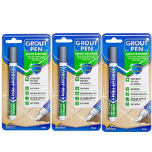3 X GREY Grout Pens For restoring tile grout.