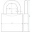 Abus 144/30 combination lock with large numbers., 80795 3
