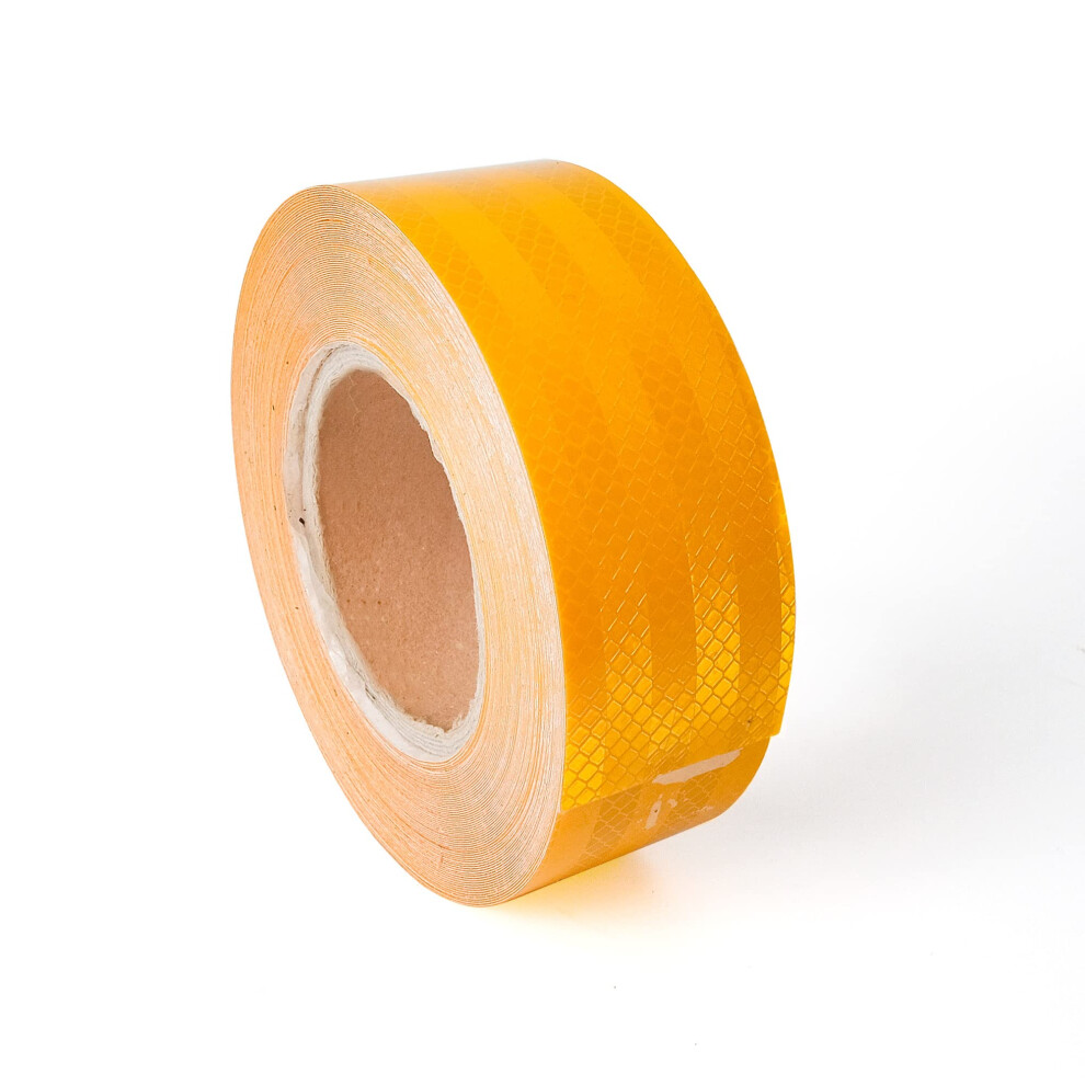 Reflective Tape, 25M*5Cm Reflector Tape Waterproof, High Visibility Reflective Warning Sticker, Security Marking Tape For Vehicles Car Trailers Camper 725683642193