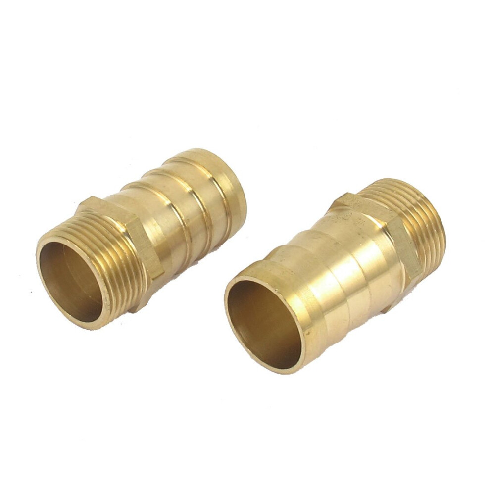 Sourcingmap 3/4Bsp Male Thread To 25Mm Hose Barb Straight Adapter Coupler 2Pcs 712662986782