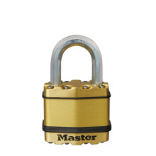 Heavy Duty Padlock, Security Level 8/10, Outdoor, Keyed, Laminated Steel / Brass Finish, Weatherproof, Standard Shackle