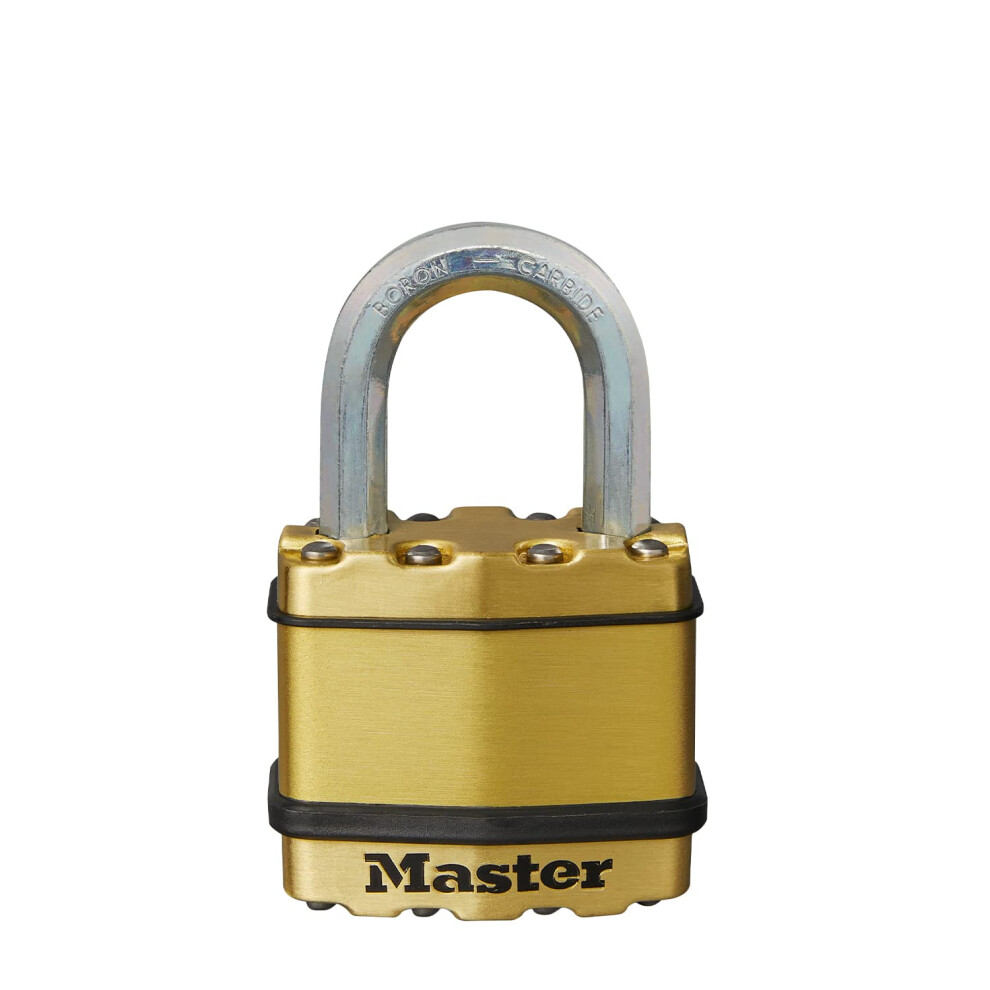 Heavy Duty Padlock, Security Level 8/10, Outdoor, Keyed, Laminated Steel / Brass Finish, Weatherproof, Standard Shackle 3520190934819