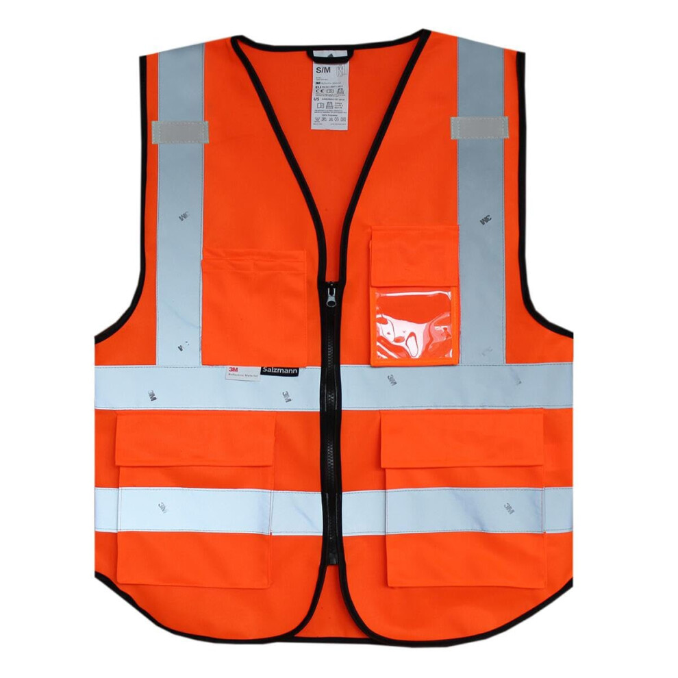 3M Safety Vest - Reflective High Visibility Vest With Multiple Pockets - Made With 3M Reflective Material 5060515860075