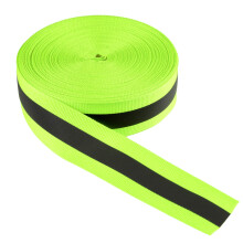 Reflective Ribbon Sew On Tape High Visibility 25MM*1CM*15M Nylon Silver Florescent for Warning Safety Trim Deco on Vest Belt Jacket Bag Pants Shoes