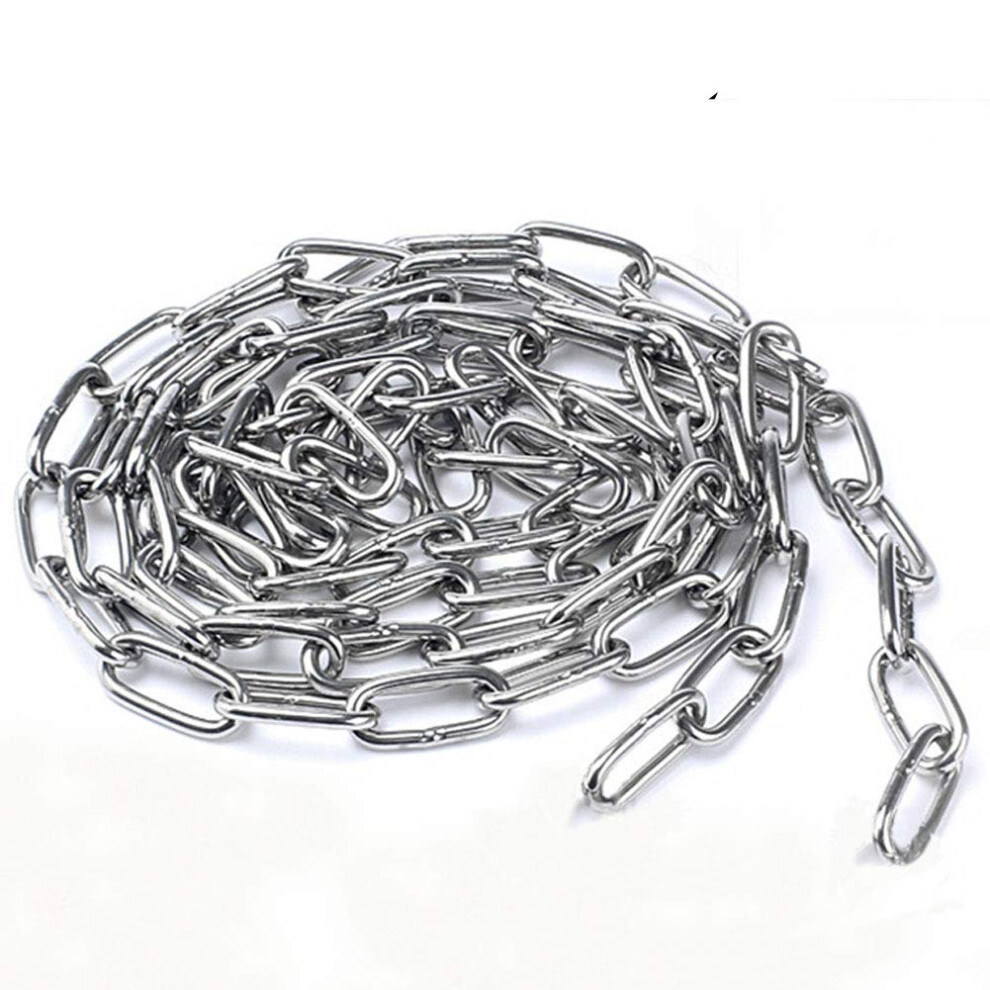 304 Stainless Steel Chain Strong Bright Heavy Duty Steel Welded Chain Links For Fence Hanging, Walking The Dog Chain, Swing Chain, Drying Clothes 791571584111